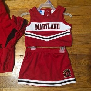 University of Maryland girls cheerleading outfit 12m